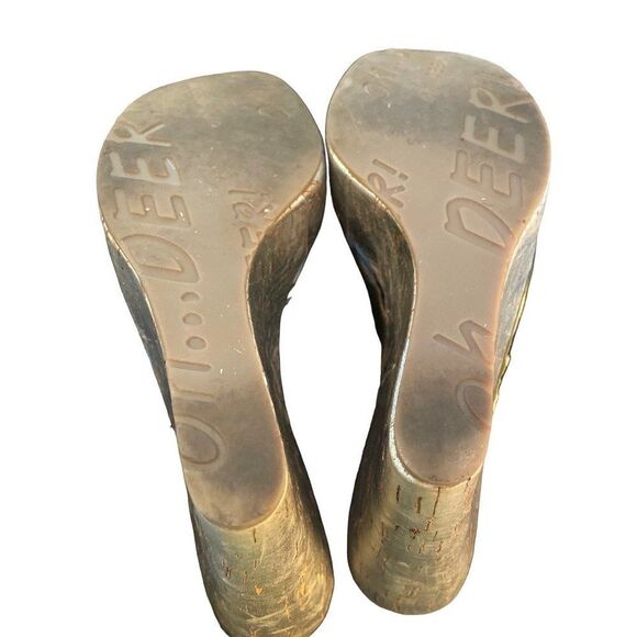 Oh Deer, Valley Style Patent Leather platform shoe 5" high heel size 8 - Picture 8 of 13